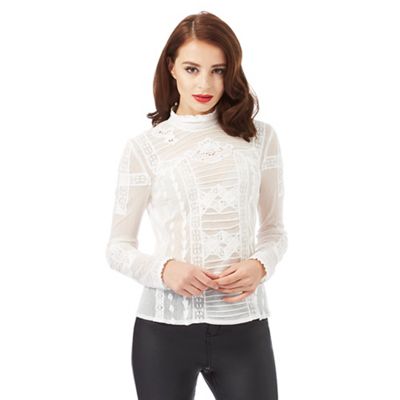 Siren by Giles Deacon Ivory lace blouse